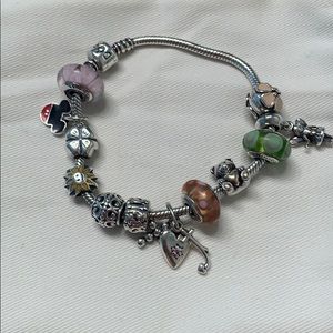 Pandora Bracelet w/ Multiple Charms